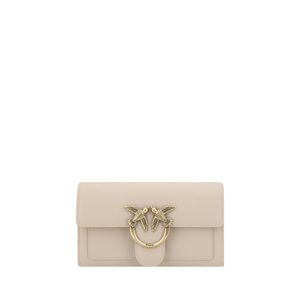 Beige Calf Leather Bos Taurus Wallet