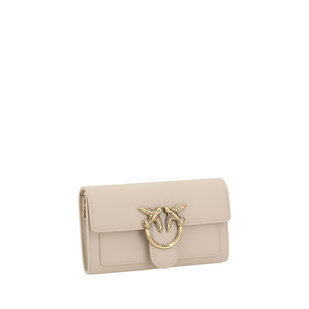 Beige Calf Leather Bos Taurus Wallet