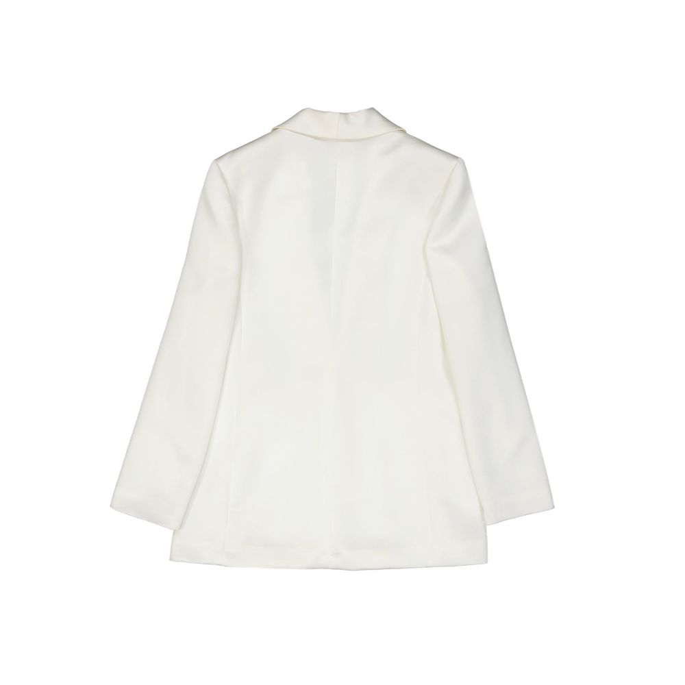 White Polyester Jackets And Coat