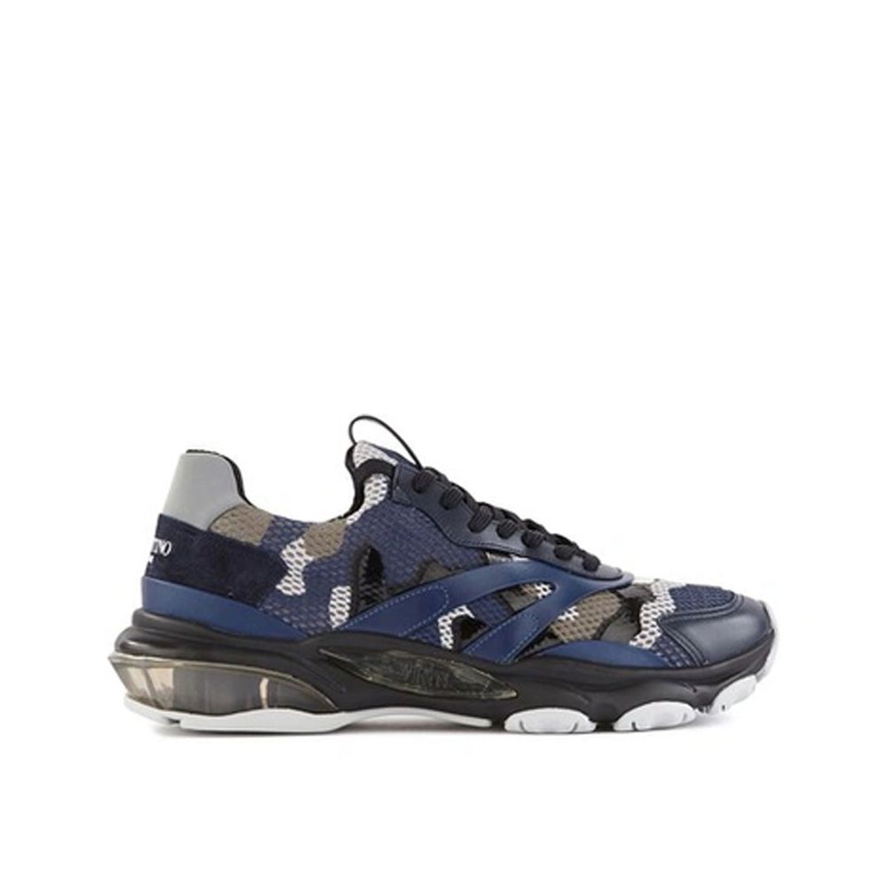 Blue Fabric Athletic Sneakers