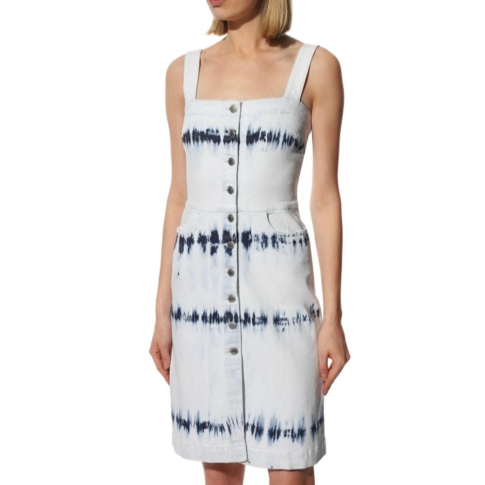 Blue Polyester Casual Dress