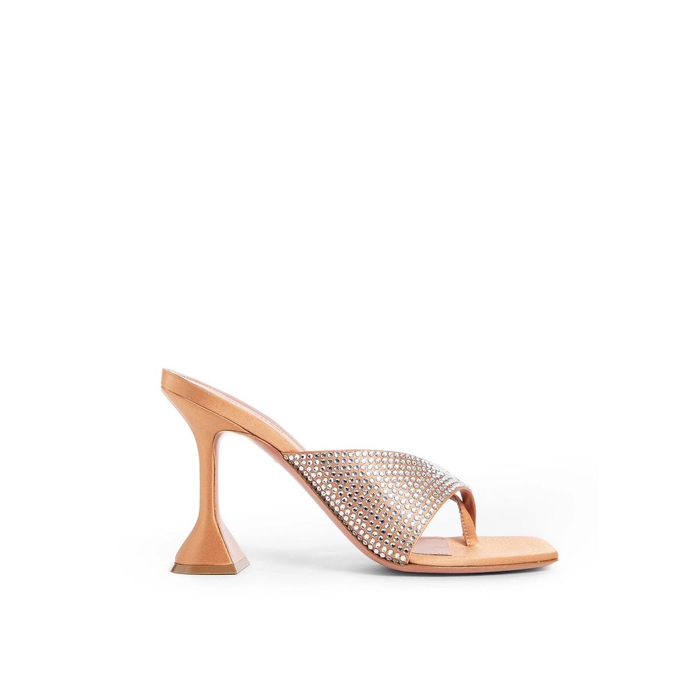 Orange Silk Mules