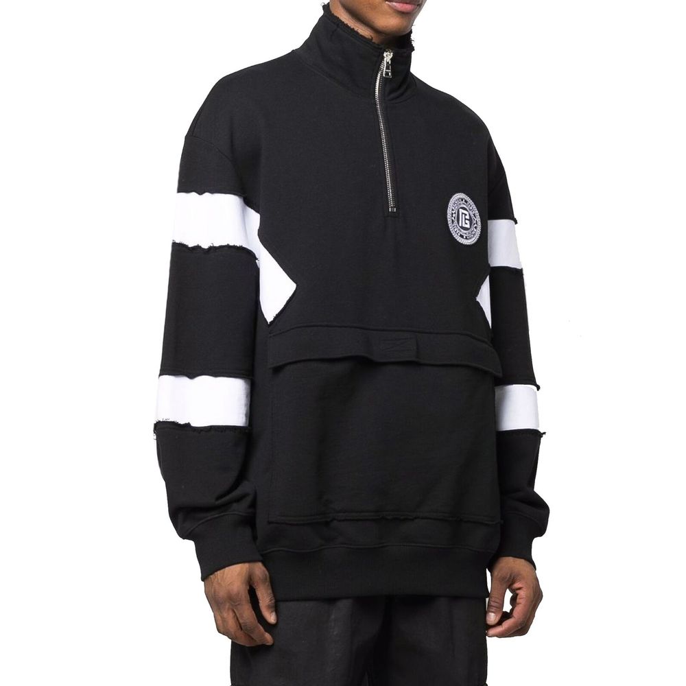 Black Cotton Sweatshirt