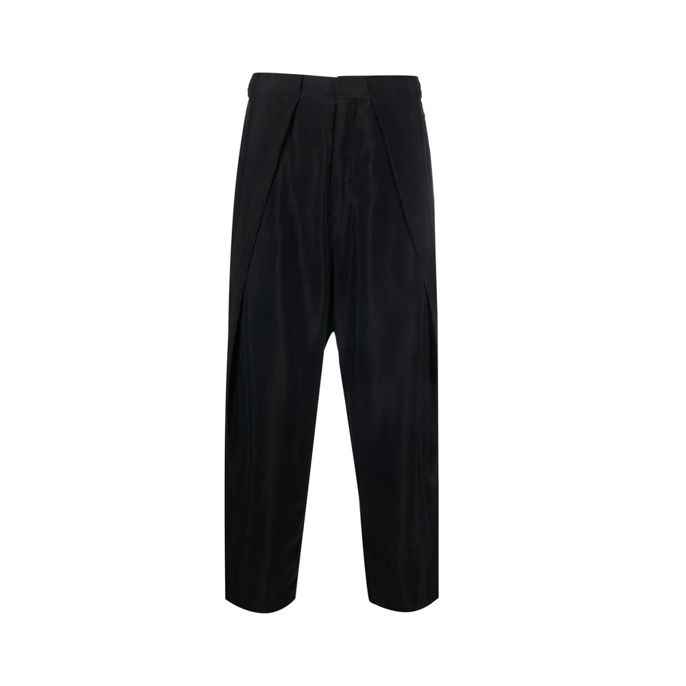Black Copper Cropped Pants