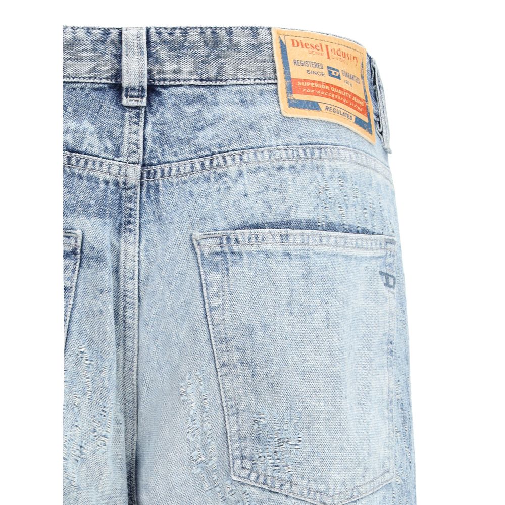 Blue Cotton Relaxed Fit Jeans