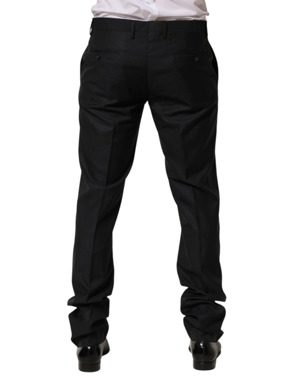 Black Wool Skinny Dress Formal Trouser Pants