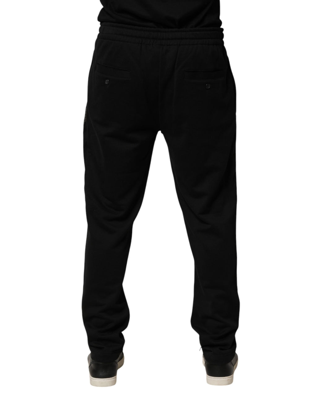 Black Logo Cotton Skinny Jogger Trouser Pants
