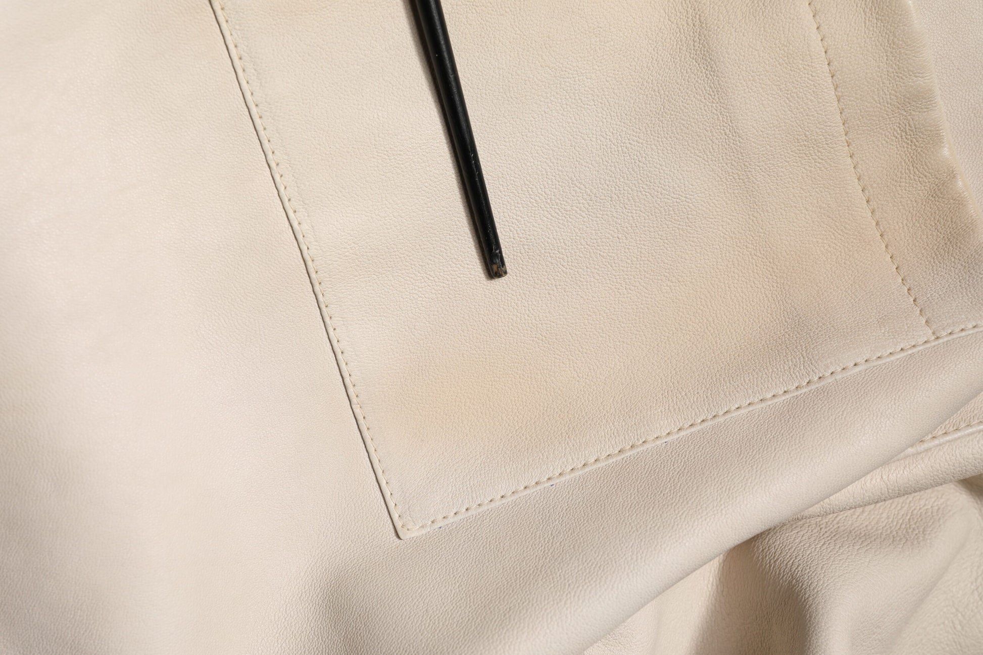 Beige Leather Button Down Men Casual Shirt