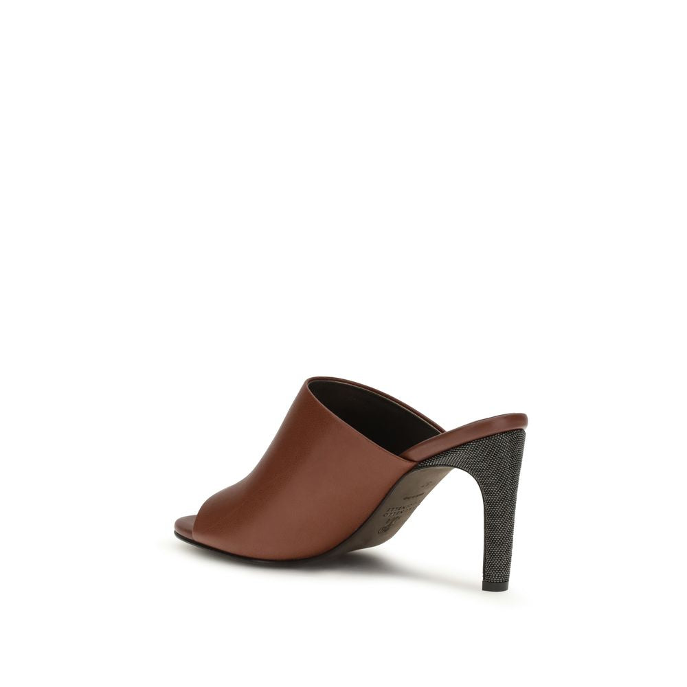 Brown Calf Leather Bos Taurus Sandals