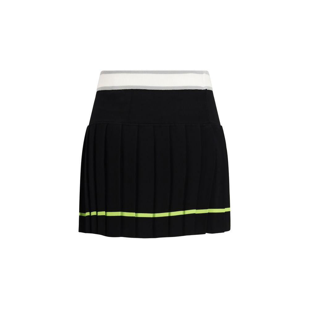 Black Viscose Mini Skirt