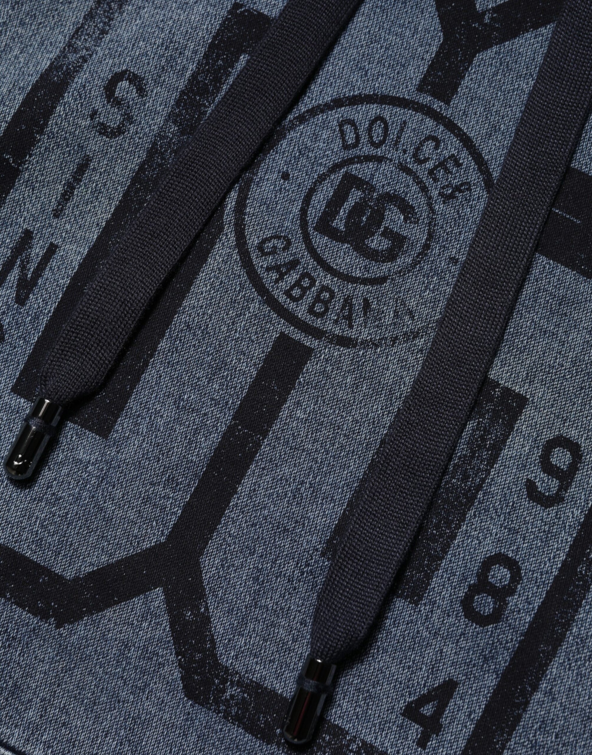 Blue Cotton Logo Hooded Sweatshirt  Sweater