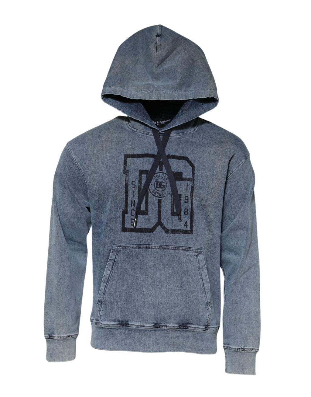 Blue Cotton Logo Hooded Sweatshirt  Sweater