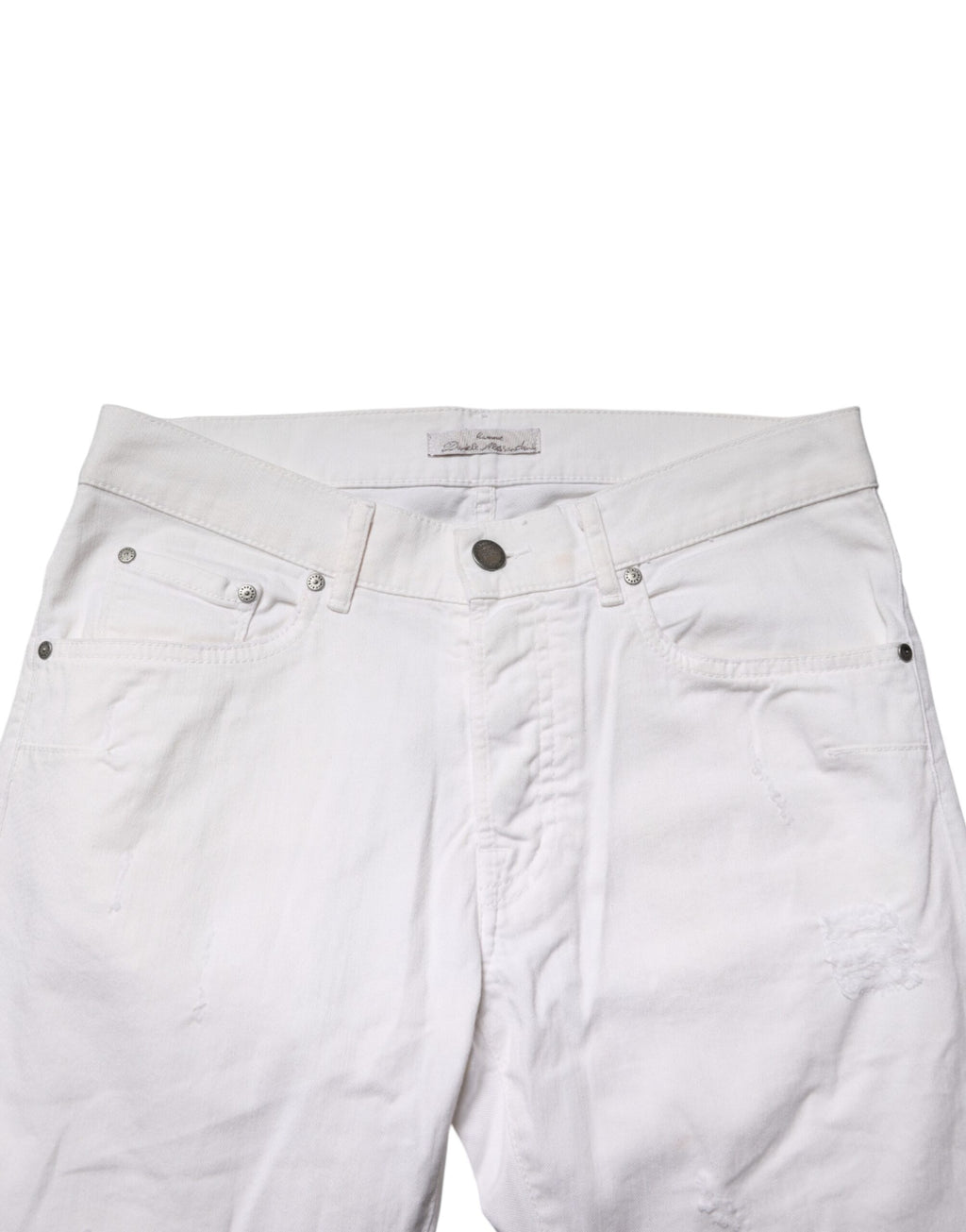 White Cotton Stretch Skinny Denim Jeans