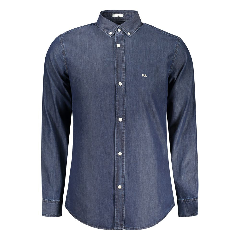 Blu Cotton Men Shirt