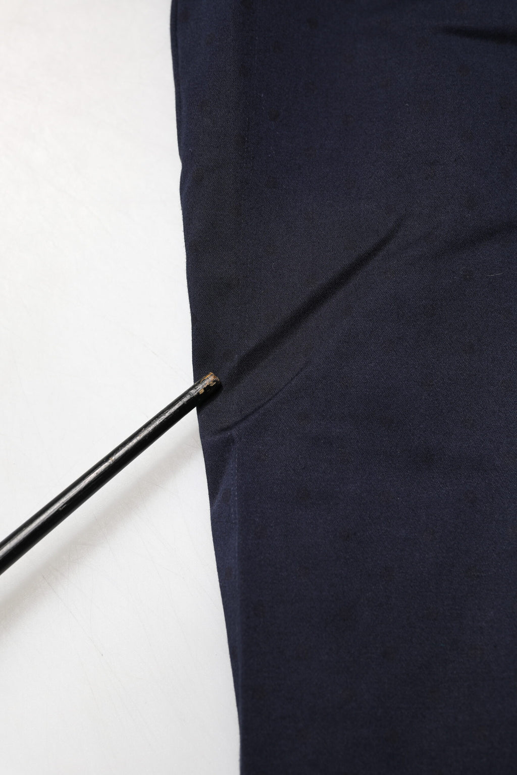 Navy Blue Straight Chino Mid Waist Pants