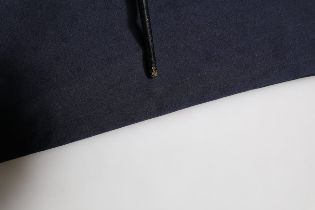 Navy Blue Straight Chino Mid Waist Pants