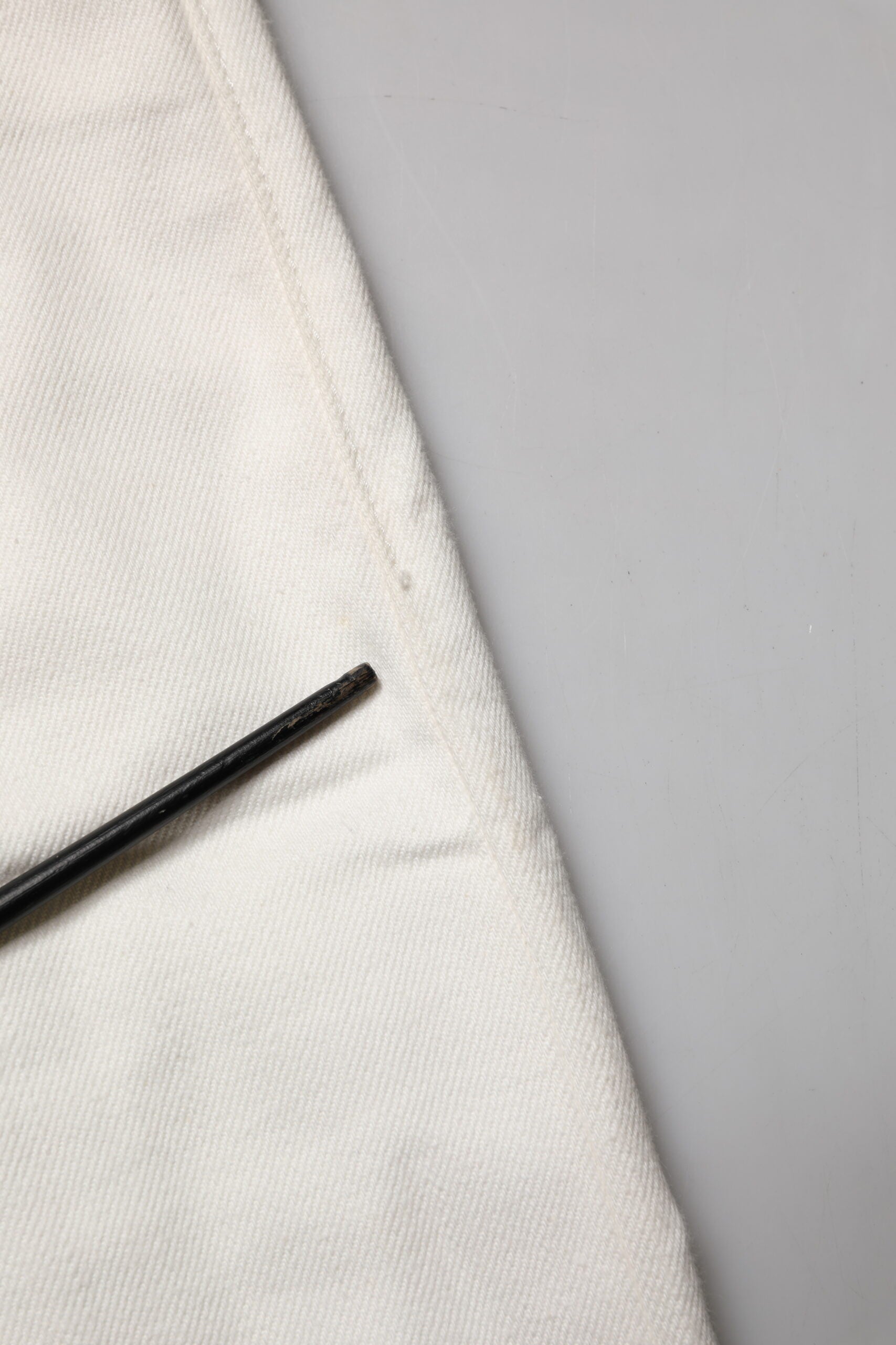 White Cotton Straight Denim Mid Waist Trouser Jeans