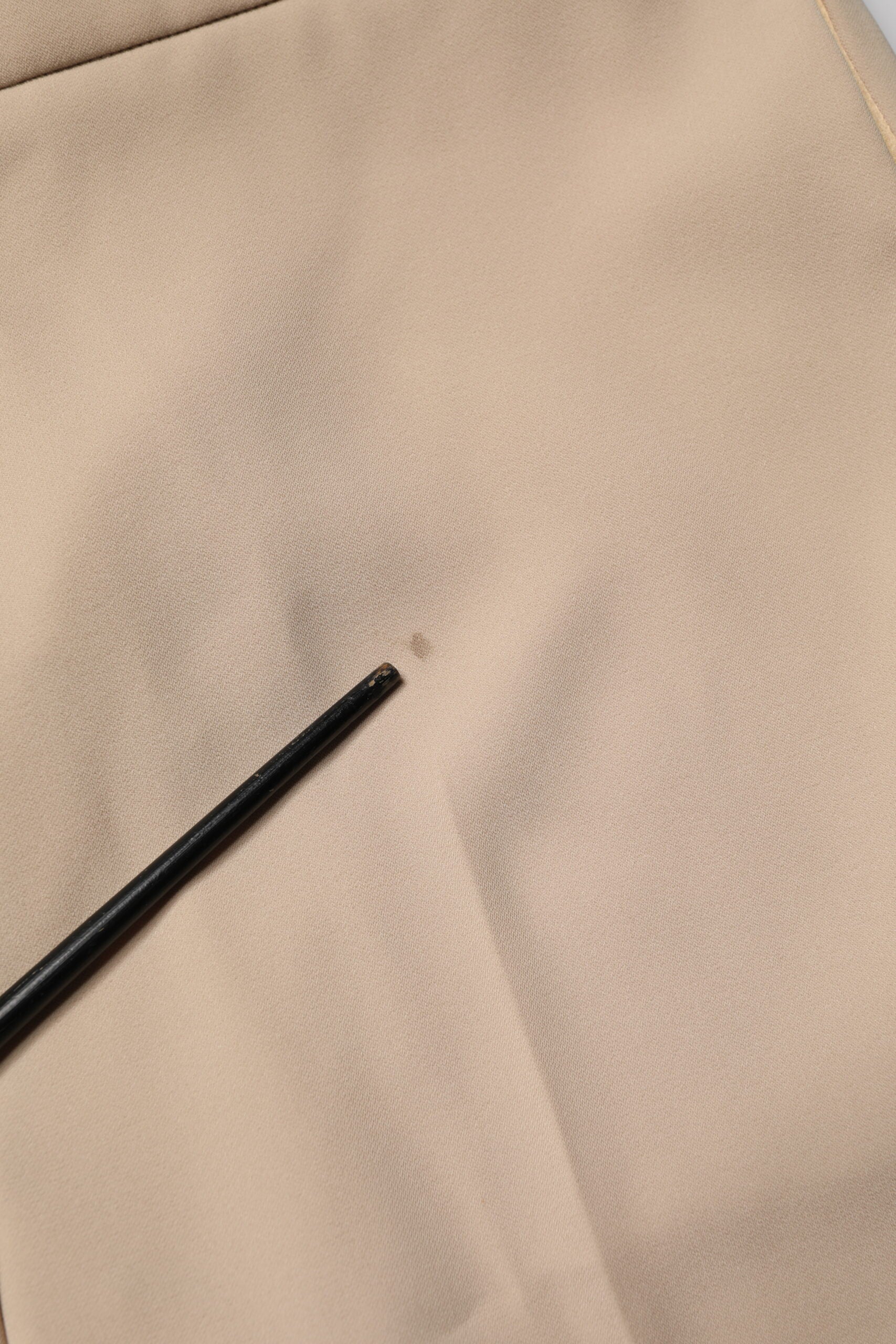 Beige High Waist Straight Chino Trouser Pants