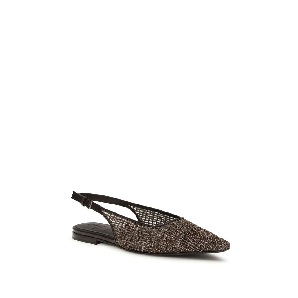 Brown Leather Ballet Flats