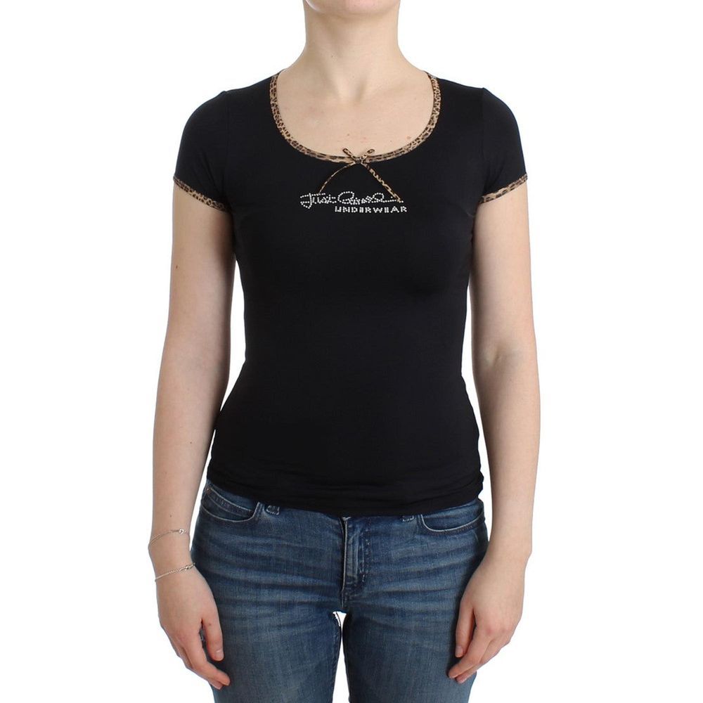 Black Elastane Top