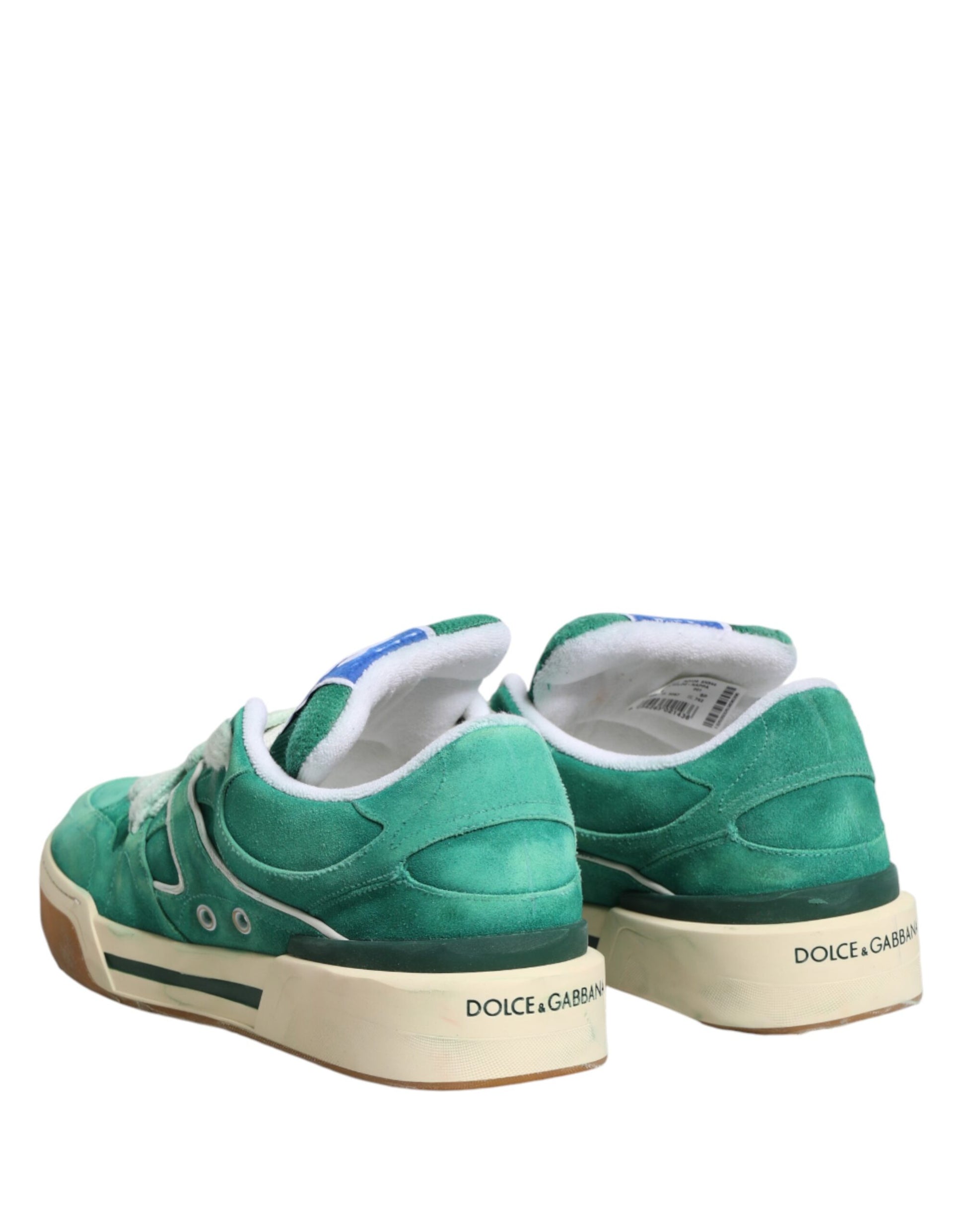 Green Suede New Roma Low Top Sneakers Shoes