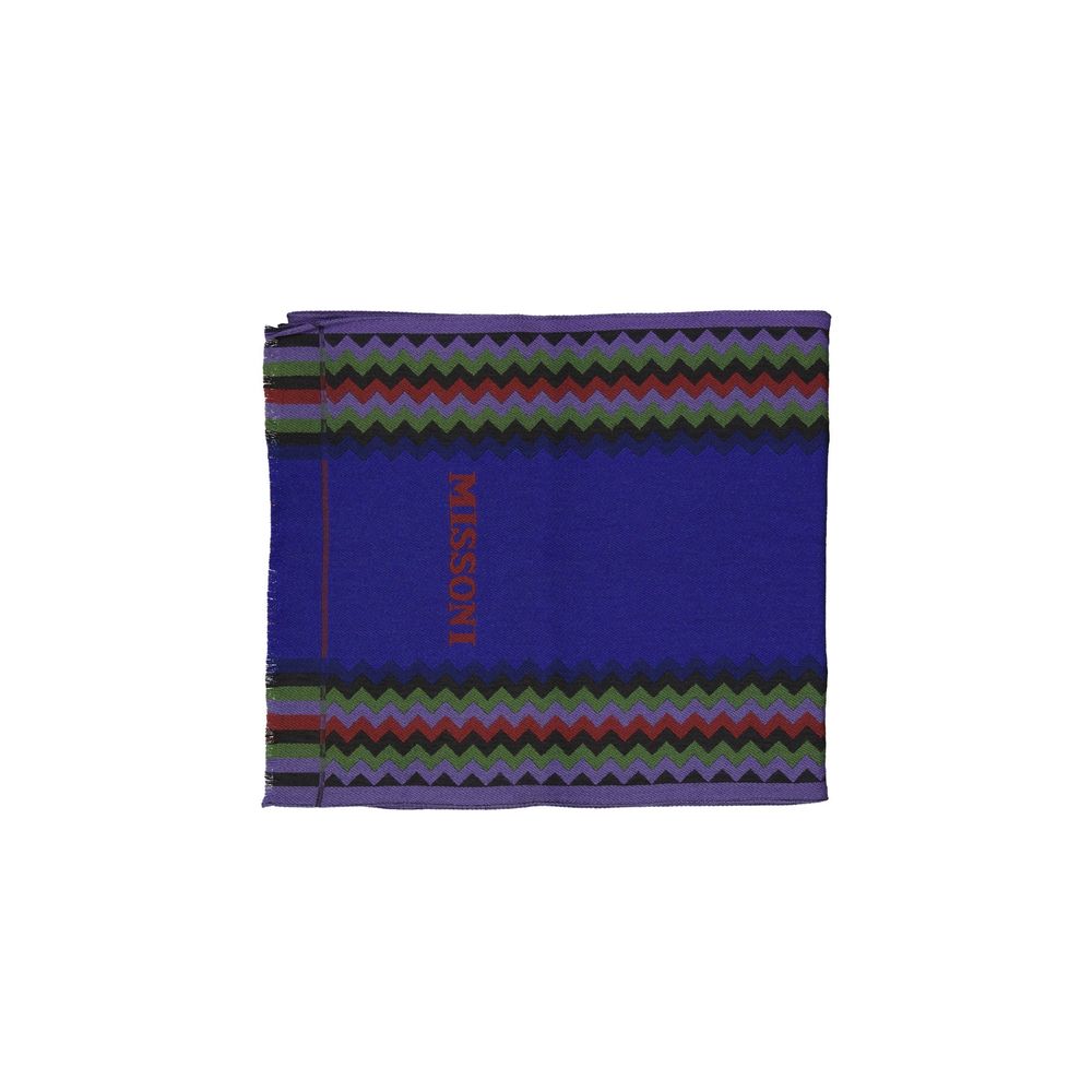 Blue Wool Scarf