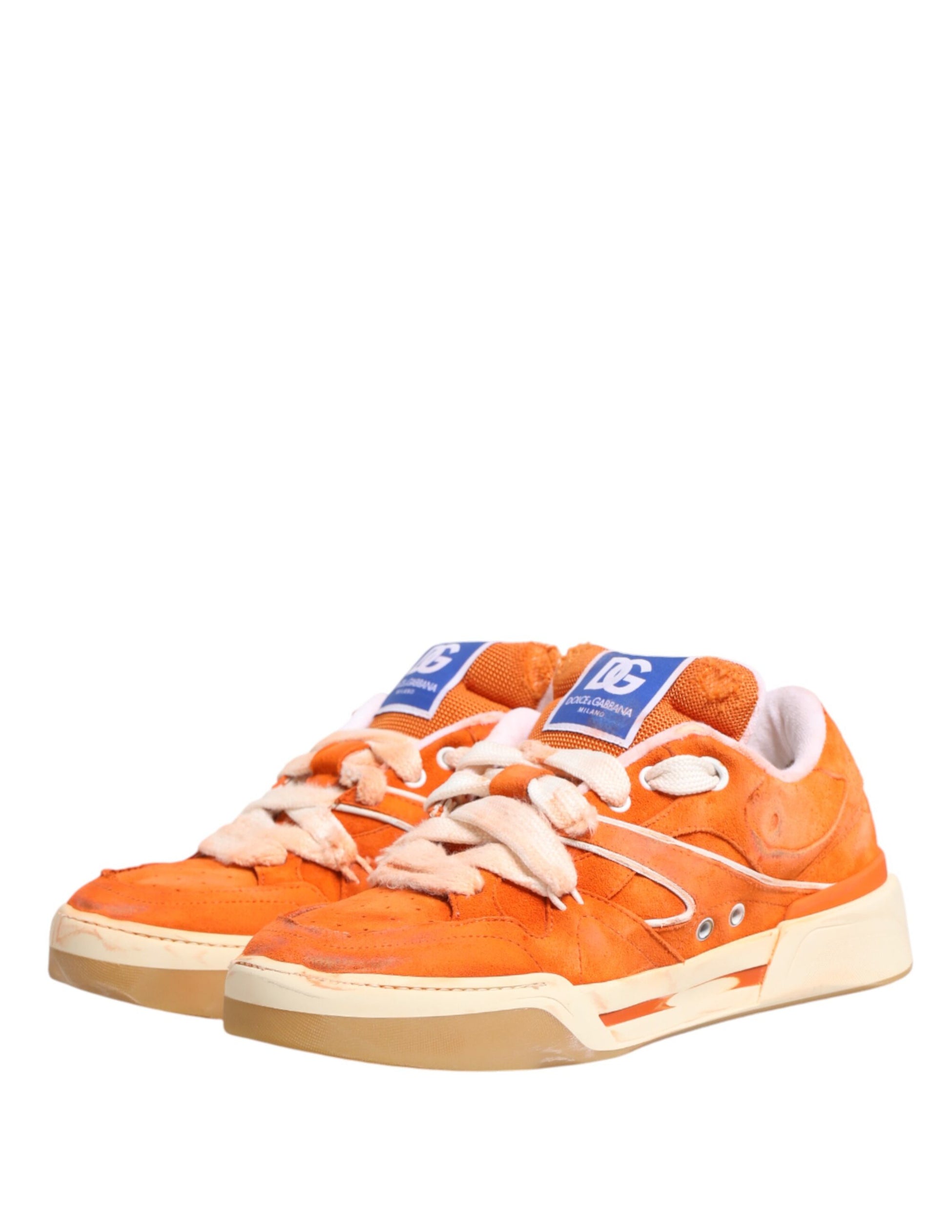 Orange Suede New Roma Low Top Sneakers Shoes