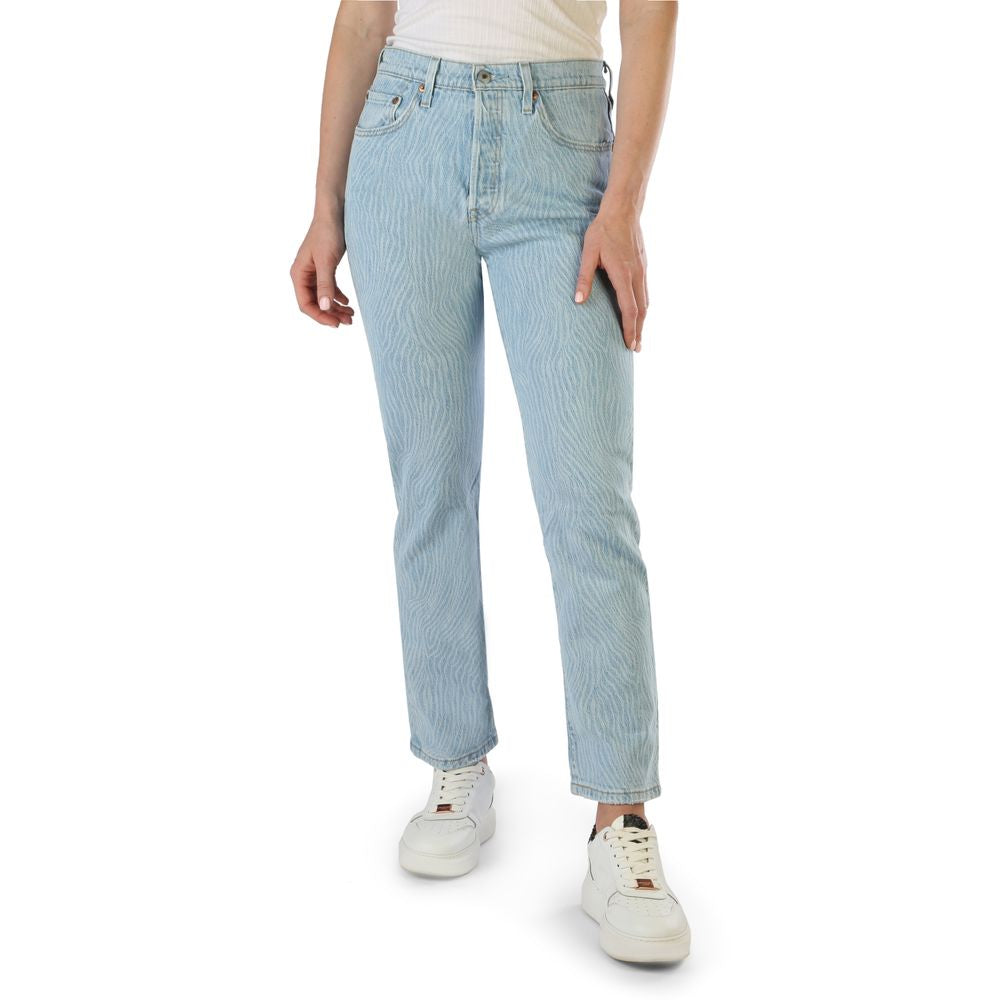 Blue Elastane Jeans Denim