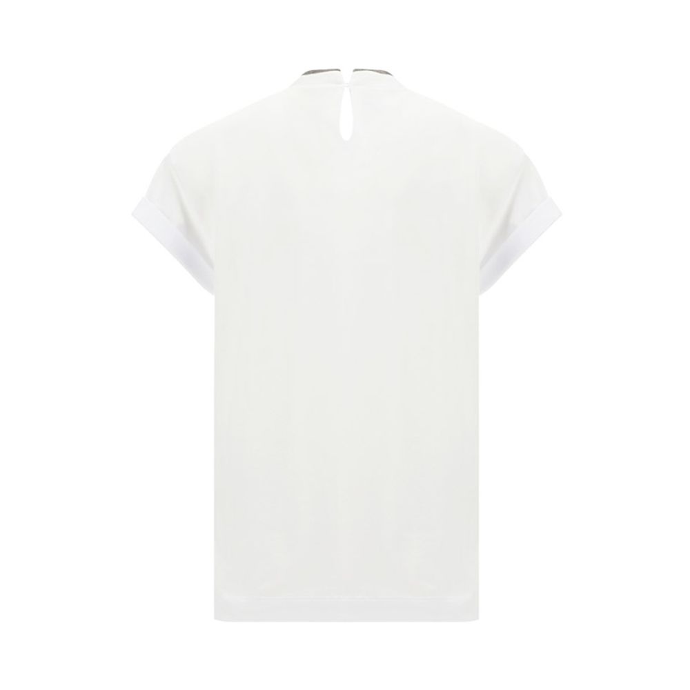 White Elastane T-Shirt