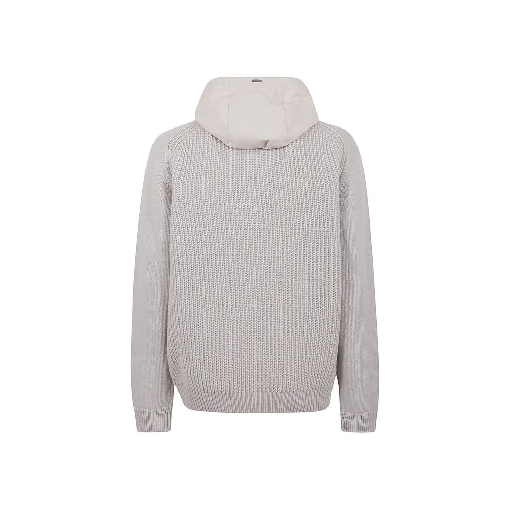Gray Wool Hoodie