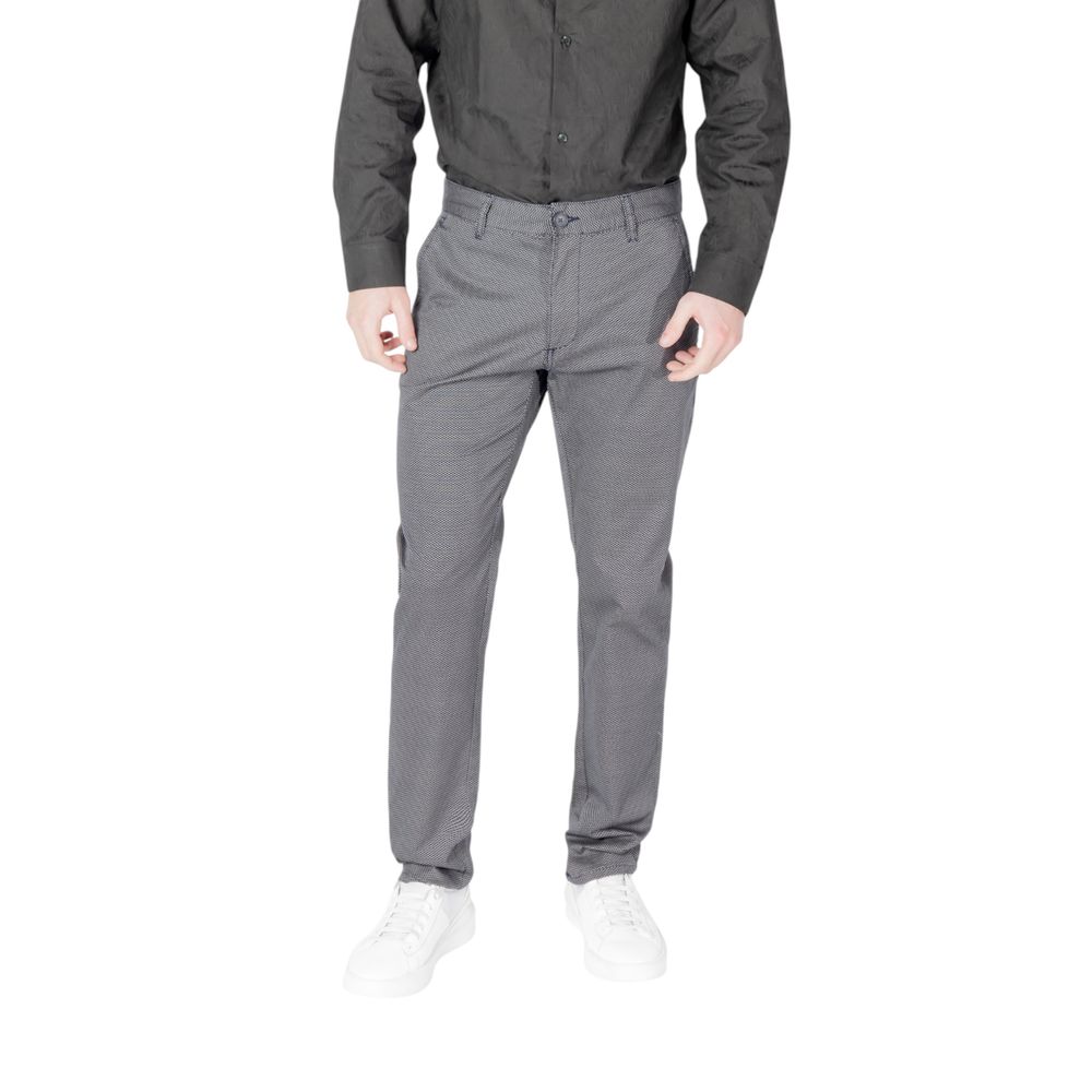 Blue Cotton Skinny Pants