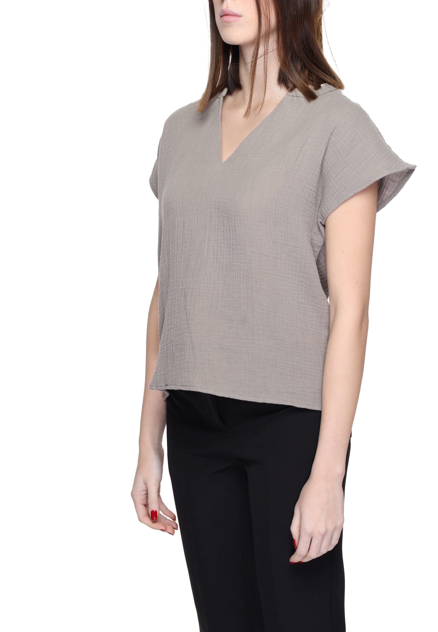 Beige Cotton Blouse