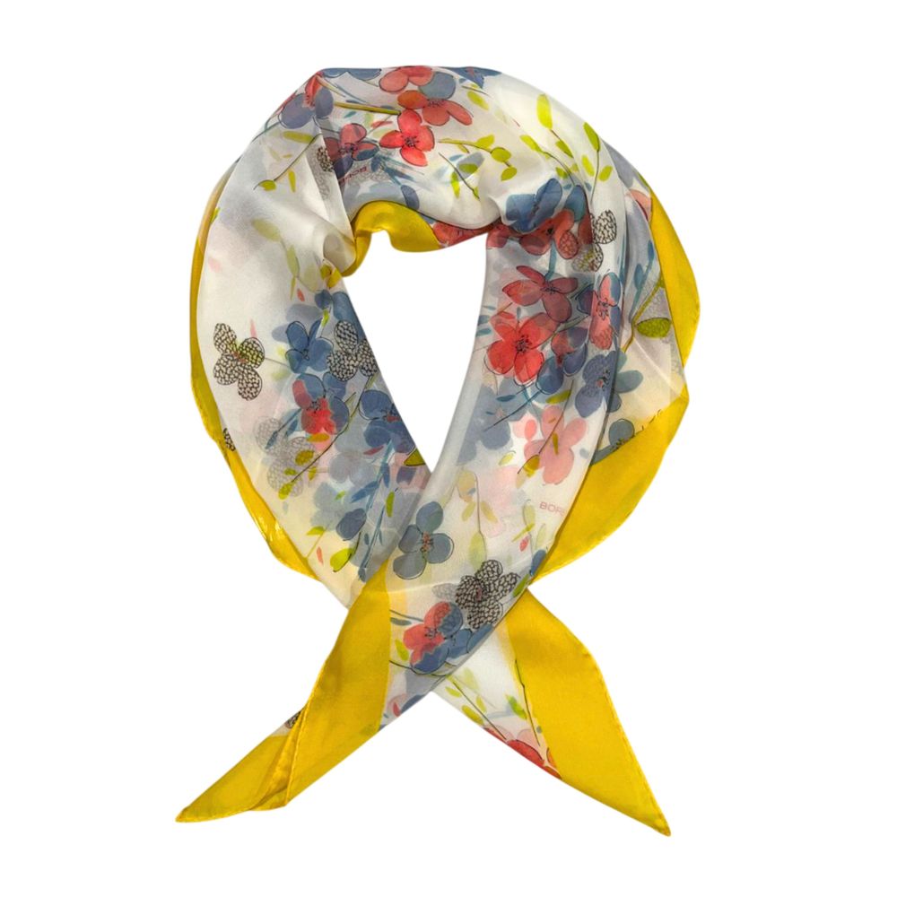 Yellow Silk Women Scarf