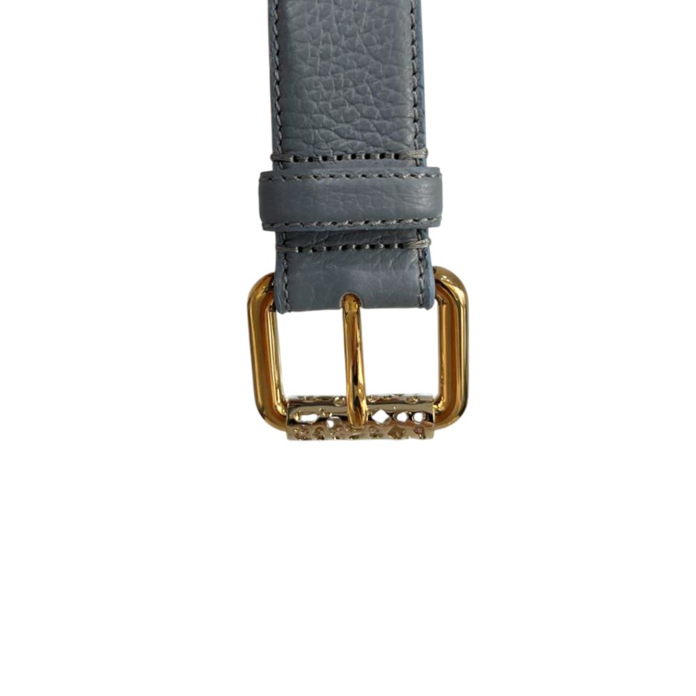 Blue Leather Women Belt