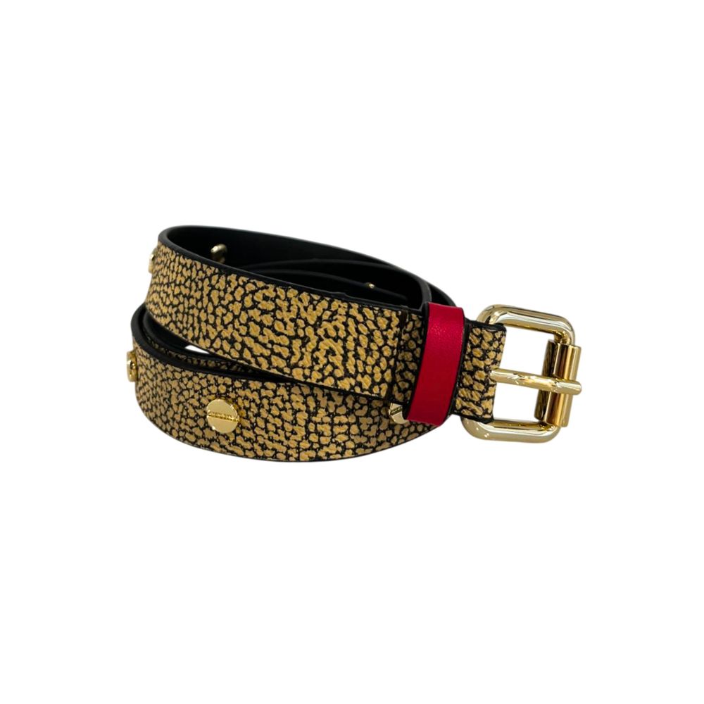 Beige Polyvinyl Women Belt