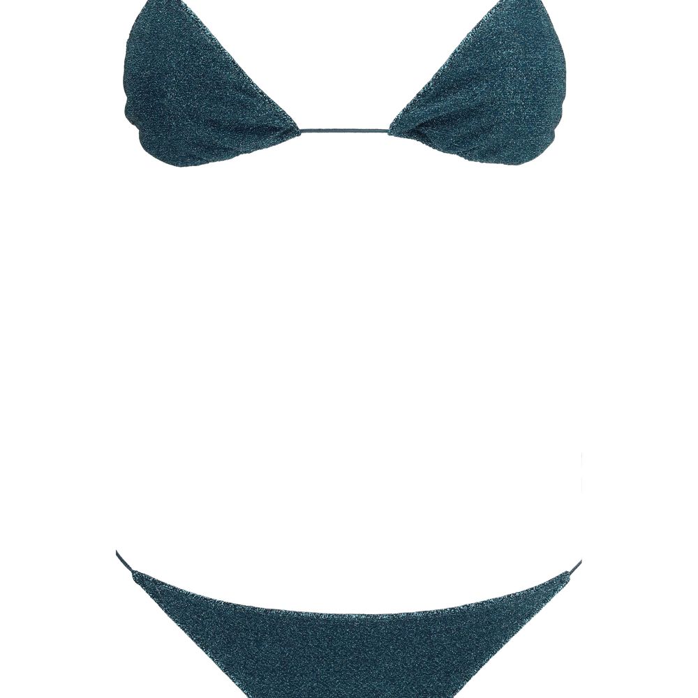 Blue Elastane Bikini