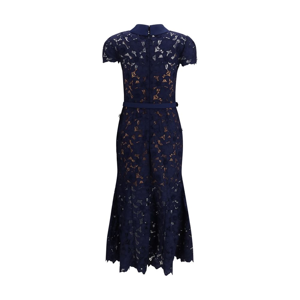 Blue Polyester Cocktail Dress