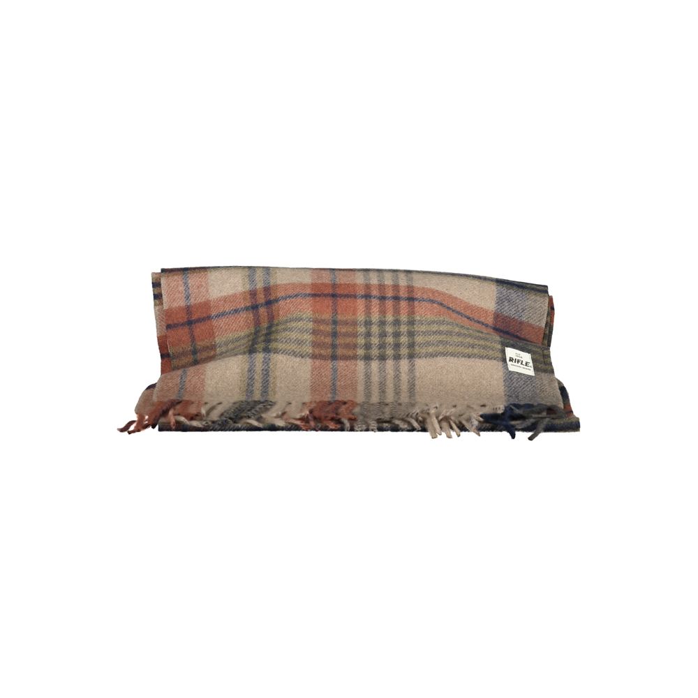 Marrone Polyester Men Scarf