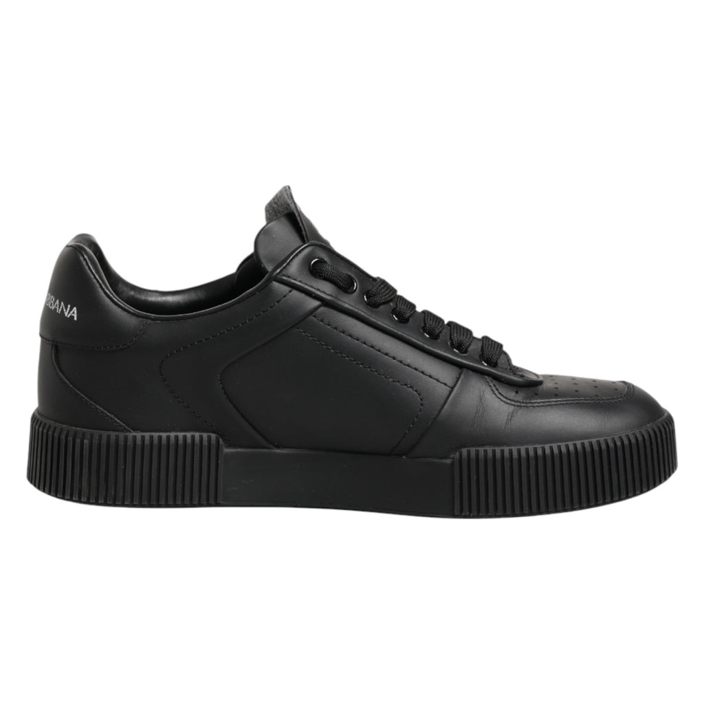 Black MIAMI Calf Low Top Men Sneakers Shoes
