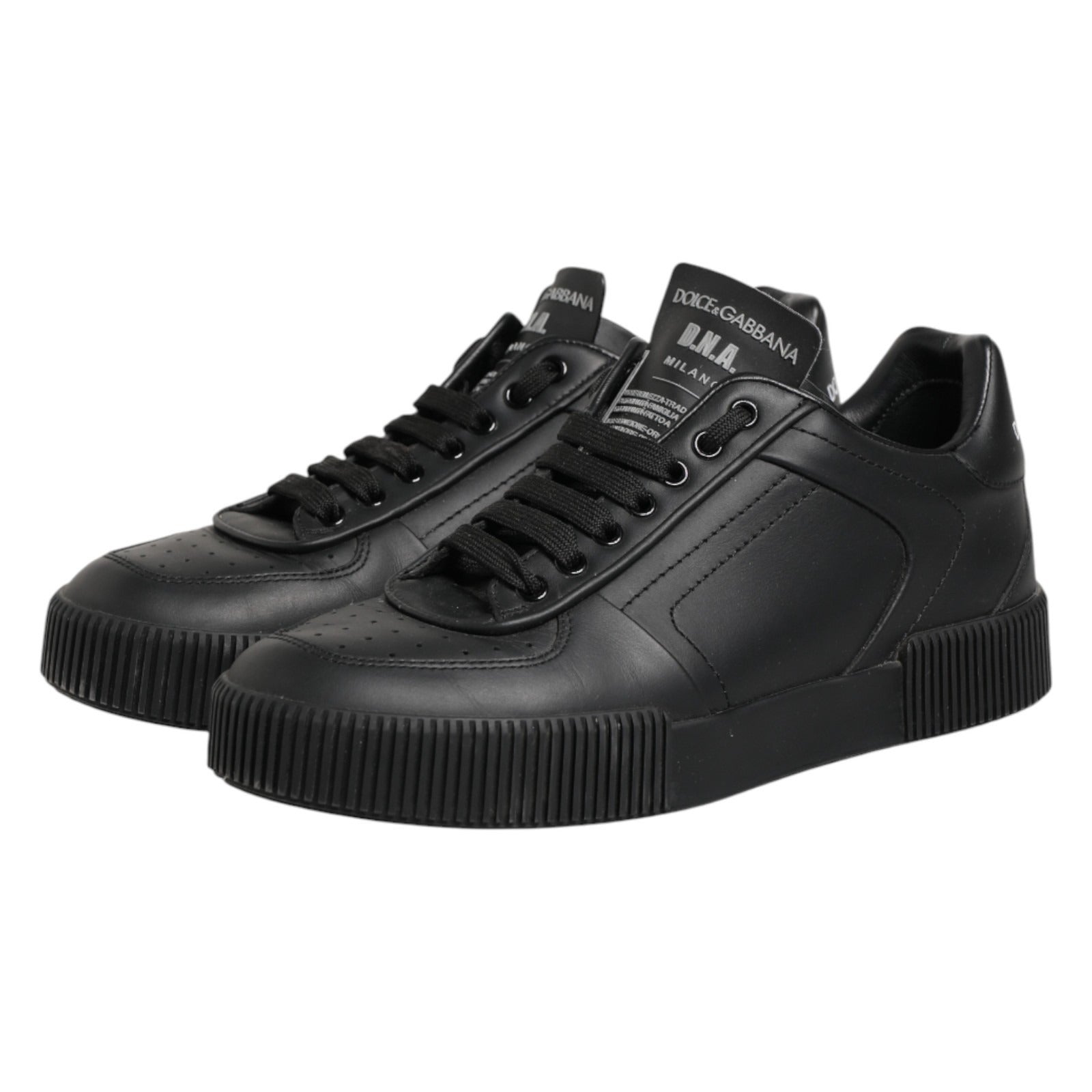 Black MIAMI Calf Low Top Men Sneakers Shoes