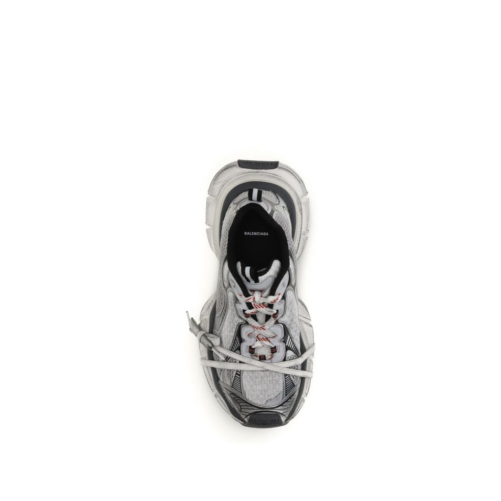 Gray Polyethylene Athletic Sneakers