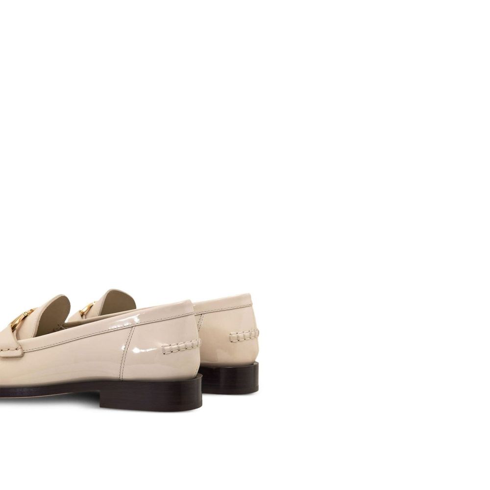 White Calfskin Slip-On Loafers