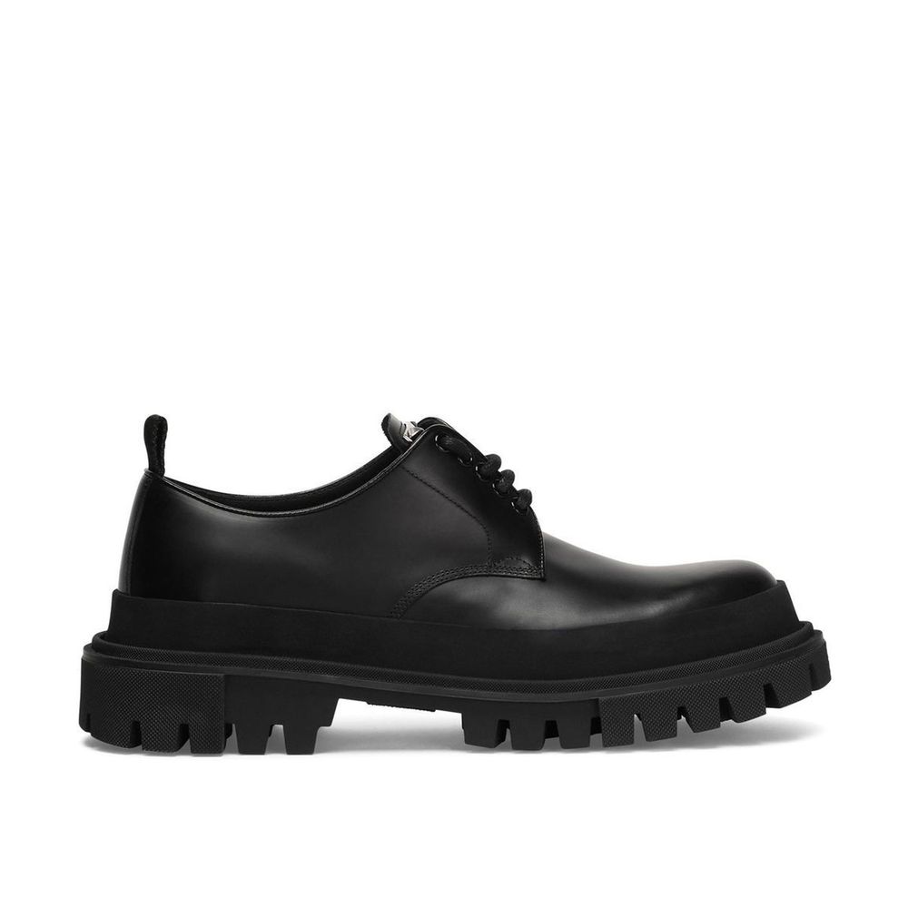 Black Calfskin Oxfords And Derbies