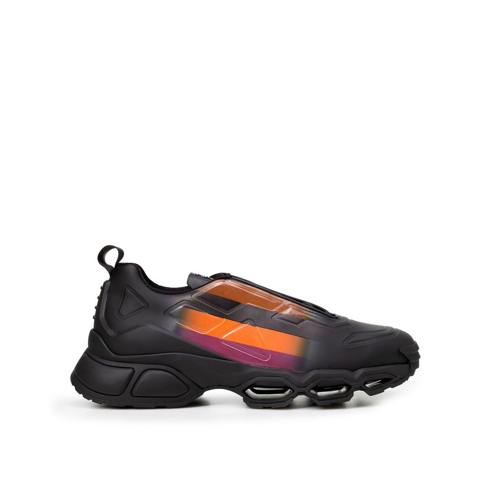 Black Rubber Athletic Sneakers