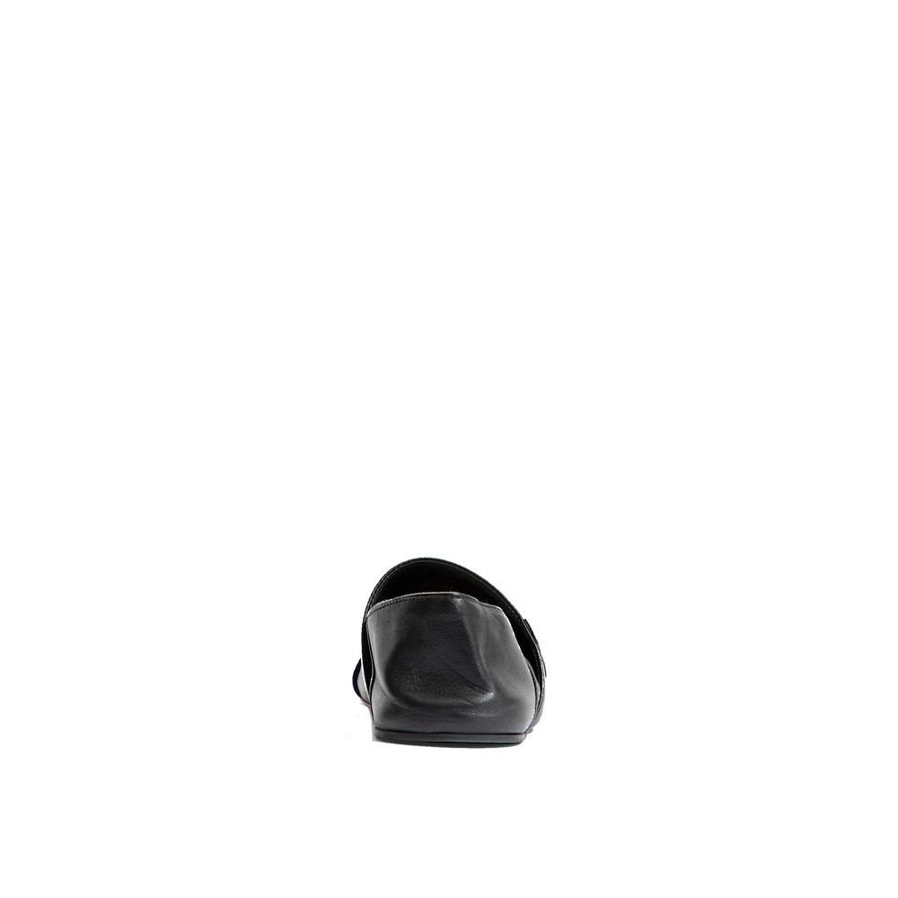 Black Calfskin Slippers