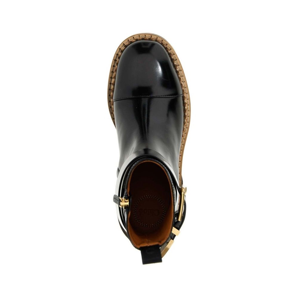 Black Calfskin Ankle Boots
