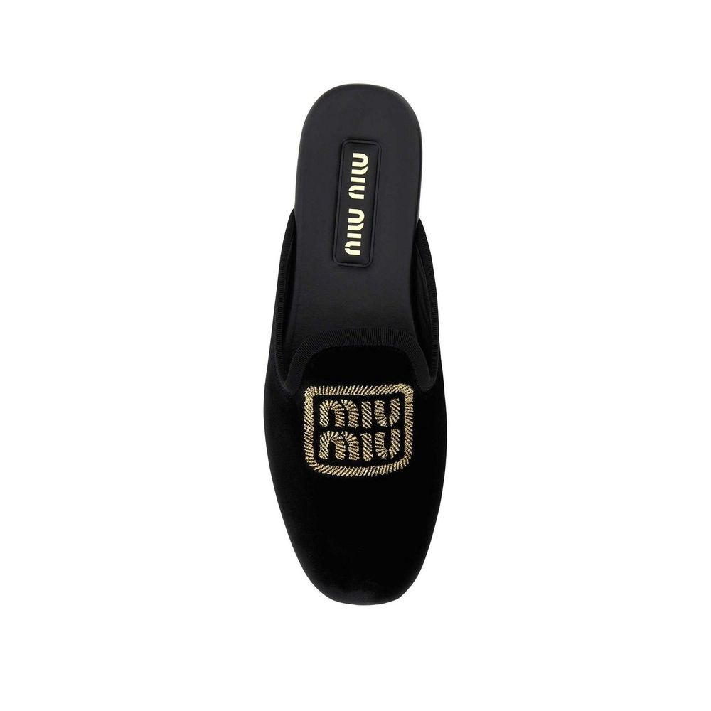 Black Calfskin Mules