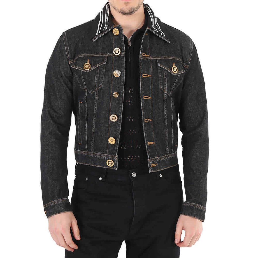 Black Cotton Denim Jacket