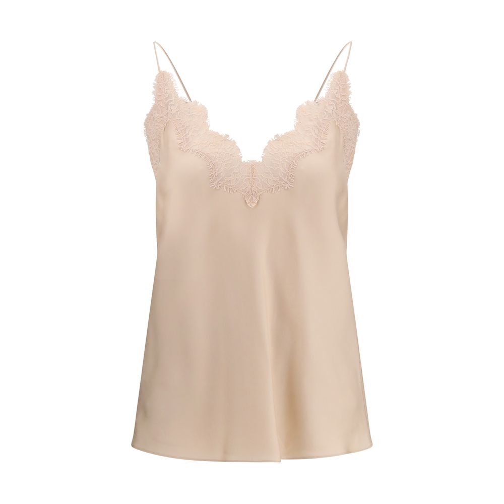 Multicolor Silk Sleeveles T-Shirt