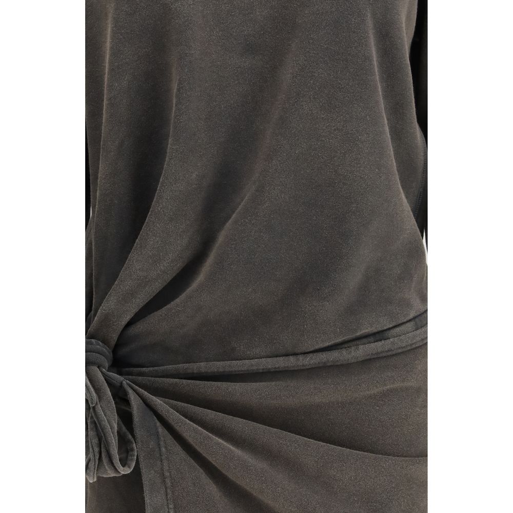 Gray Cotton Casual Dress